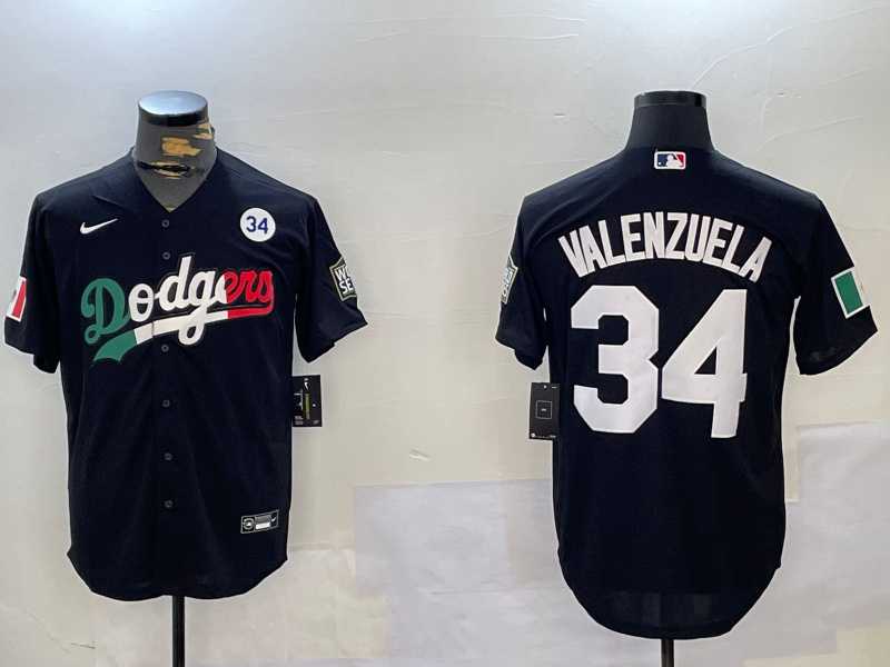 Men's Los Angeles Dodgers #34 Toro Valenzuela Black Mexico 2024 World Series With No. 34 Patch Cool Base Stitched Baseball Jersey,We sell and wholesale Men's Los Angeles Dodgers #34 Toro Valenzuela Black Mexico 2024 World Series With No. 34 Patch Cool Base Stitched Baseball Jersey on line form chian!